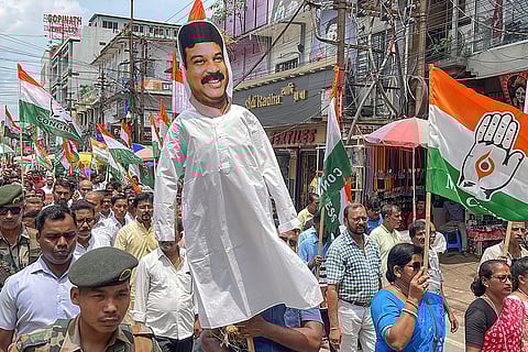 Congress protest over NEET results row